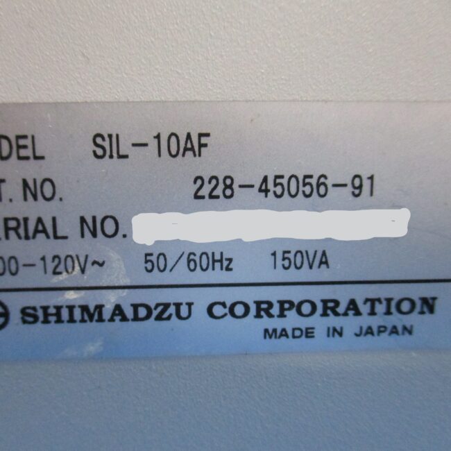 1370【SHIMADZU】高速液体クロマトグラフ 型式：SIL-10AF-